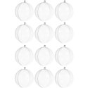 Bombki przezroczyste- zestaw 12szt Ruhhy 20508