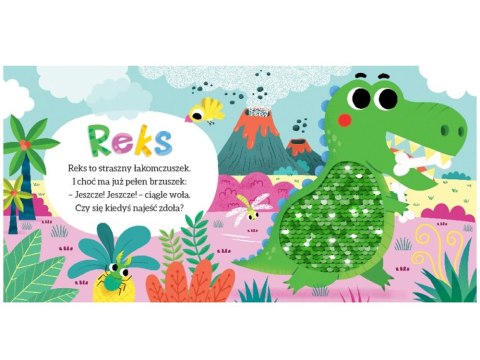 Aksjomat Wesołe dinozaury. Książeczka z cekinami KS1160
