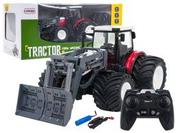 Traktor + Spych R/C 1:24 Czerwony