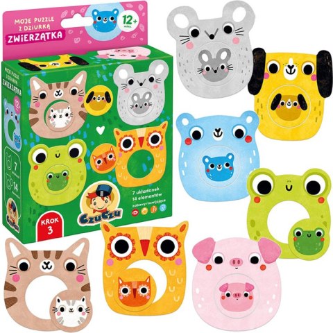 Czuczu Moje puzzle z dziurką 12m+ ZWIERZĄTKA ZA5660