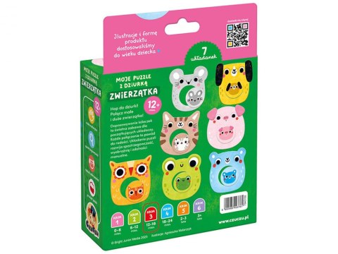 Czuczu Moje puzzle z dziurką 12m+ ZWIERZĄTKA ZA5660