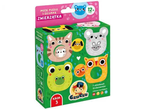 Czuczu Moje puzzle z dziurką 12m+ ZWIERZĄTKA ZA5660