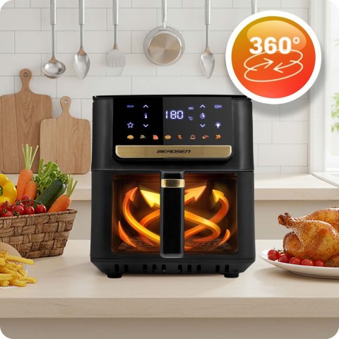 Frytkownica beztłuszczowa Air fryer Berdsen BD-655 czarna