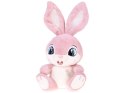 Pluszowy Królik 40 cm Urocza różowa MALINKA z zaginanymi uszami ZA5922