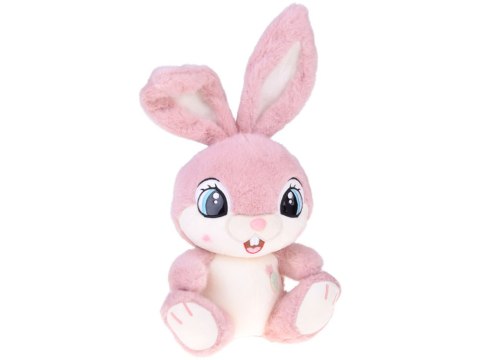 Pluszowy Królik 40 cm Urocza różowa MALINKA z zaginanymi uszami ZA5922