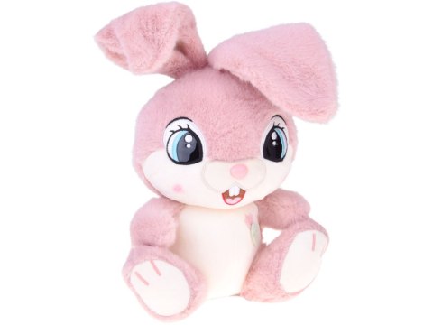 Pluszowy Królik 40 cm Urocza różowa MALINKA z zaginanymi uszami ZA5922
