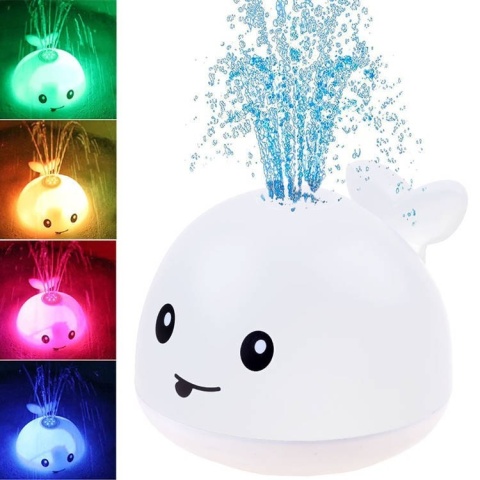 WOOPIE Zabawka do Kąpieli Wieloryb Tryskający Wodą Fontanna LED