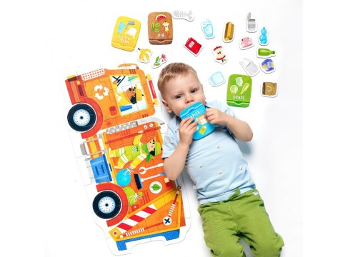 CzuCzu Moto puzzle Śmieciarka 26 elementów 2+ ZA6104