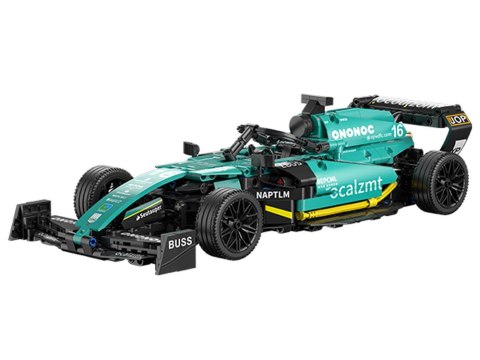 Klocki techniczne 2w1 Bolid Formuła 1 helikopter 736ele naklejki