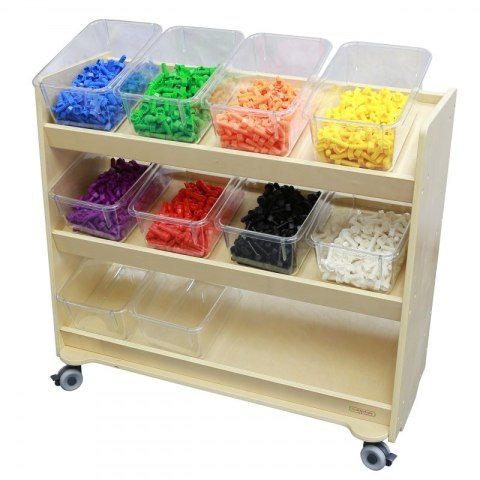 MASTERKIDZ Regał na Kółka - 3 Półki Na Akcesoria Do Tablicy STEM