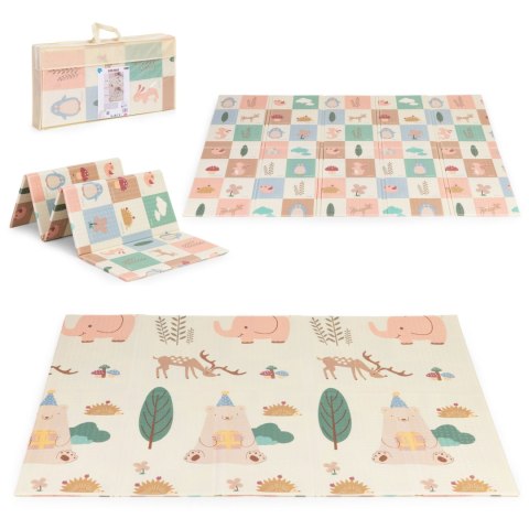 Mata piankowa dla dzieci 200x150 cm edukacyjna dwustronna składana + torba IPLAY