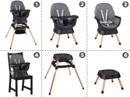 Wielofunkcyjny fotel obracane krzesełko do karmienia 6w1 dla dzieci