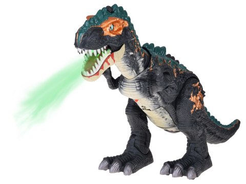 Duży dinozaur robot chodzi ryczy ZNOSI JAJKA efekty świetlne para