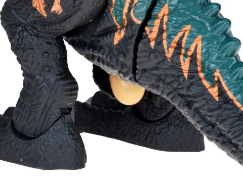 Duży dinozaur robot chodzi ryczy ZNOSI JAJKA efekty świetlne para