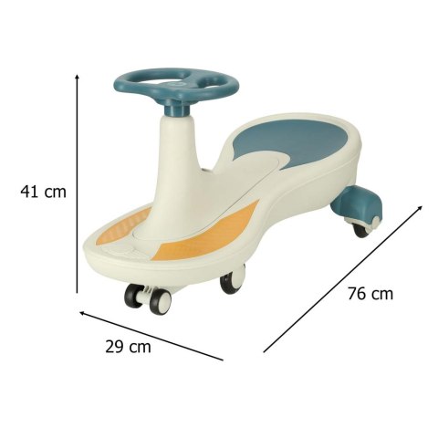 Jeździk grawitacyjny świecące koła LED z muzyką 76cm max 120kg
