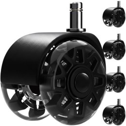 Kółka do fotela obrotowego czarne 5szt. Ruhhy26294