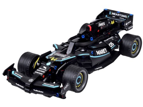 Klocki techniczne BOLID Formuła 1 268-ele napęd pull back naklejki