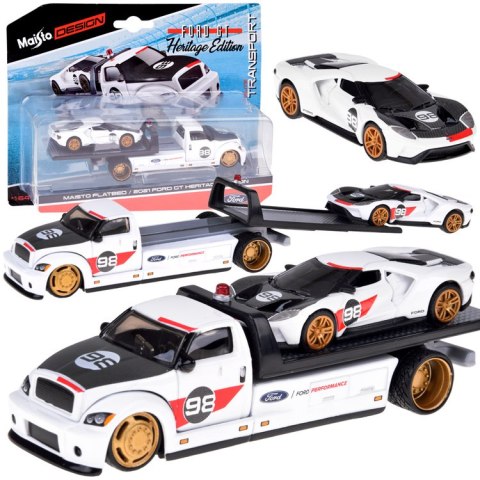 Maisto zestaw auto metalowe Flatbed Ford GT Heritage 2021 1:64 ZA5957