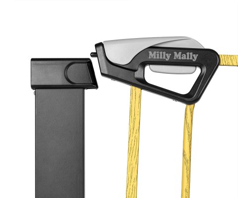 Milly Mally Bramka zabezpieczająca Barierka na schody z rozszerzeniami Guardy 104 Black Natural