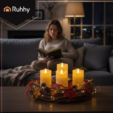 Świeczka/wkład LED 12,5x5cm 4szt. Ruhhy 26485