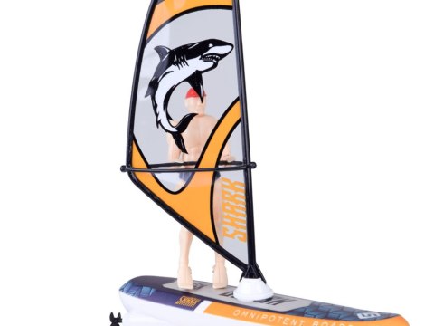 Zdalnie sterowany świecący WINDSURFER pływający na pilota