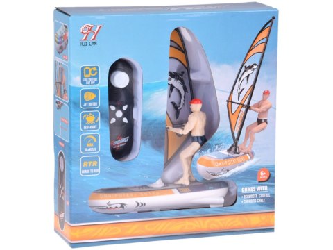 Zdalnie sterowany świecący WINDSURFER pływający na pilota