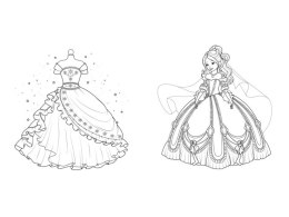 Aksjomat Kolorowanka z kokardką. Niezwykłe suknie i kreacje KS1067