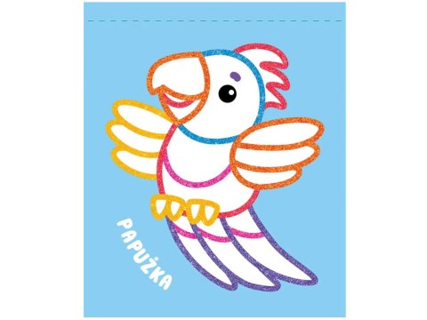 Aksjomat Kolorowy obrys bez wychodzenia poza linię. Brokatowy obrys. Z kotkiem KS1069