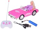 Autko Retro Cadillac na pilota + Elegancka Lalka w Futrze
