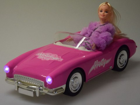 Autko Retro Cadillac na pilota + Elegancka Lalka w Futrze