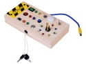Drewniana TABLICA manipulacyjna Montessori - elektryczne diody LED ZA5944