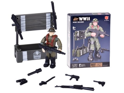 Klocki żołnierz WWII figurka żołnierzyk model do złożenia 28 ele