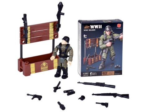 Klocki żołnierz WWII figurka żołnierzyk model do złożenia 28 ele