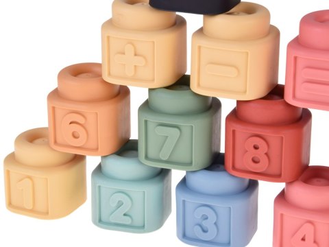 Miękkie Pastelowe Klocki Gumowe z Uroczymi Kaczuszkami Zestaw 30szt.