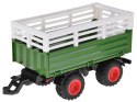 Sterowany Traktor na pilota z przyczepą i chwytakiem bale drewna