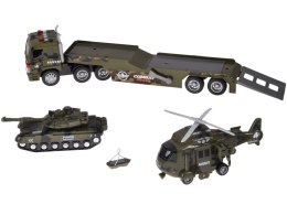 Zestaw Wojskowy Transport Ciężarówka Czołg Helikopter Światła Dźwięk