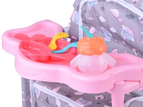 Zestaw dla Lalek 2w1 Łóżeczko i Krzesełko do karmienia Sweet Dream ZA5918