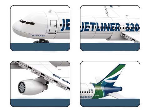 Klocki konstrukcyjne Samolot Jetliner 320 model pasażerski 133 ele