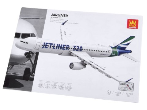 Klocki konstrukcyjne Samolot Jetliner 320 model pasażerski 133 ele