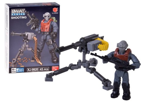 Klocki policjant SWAT ruchoma figurka żołnierzyk model do złożenia