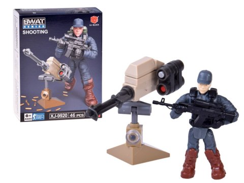 Klocki policjant SWAT ruchoma figurka żołnierzyk model do złożenia