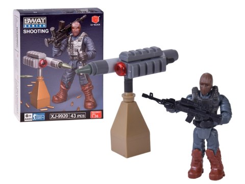 Klocki policjant SWAT ruchoma figurka żołnierzyk model do złożenia