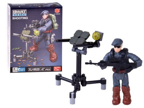 Klocki policjant SWAT ruchoma figurka żołnierzyk model do złożenia