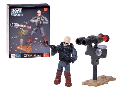 Klocki policjant SWAT ruchoma figurka żołnierzyk model do złożenia