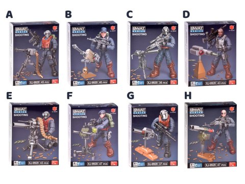 Klocki policjant SWAT ruchoma figurka żołnierzyk model do złożenia
