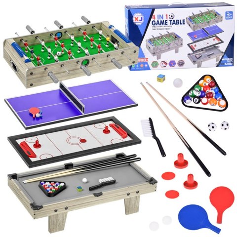 Stół do gry piłkarzyki cymbergraj ping-pong bilard 4w1 GR0770