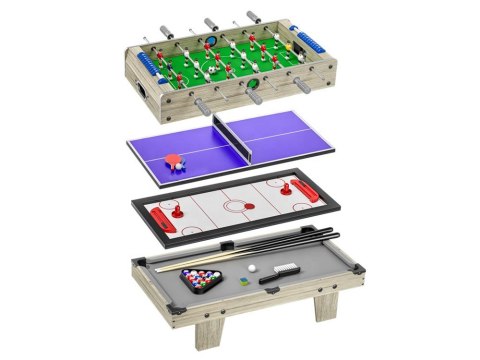 Stół do gry piłkarzyki cymbergraj ping-pong bilard 4w1 GR0770