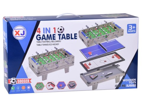 Stół do gry piłkarzyki cymbergraj ping-pong bilard 4w1 GR0770