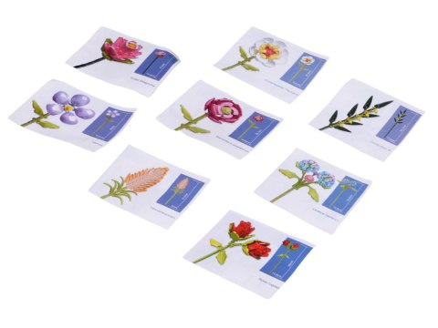 Klocki techniczne SERIA: Bukiet 8 kwiatów polnych w wazonie 691-ele