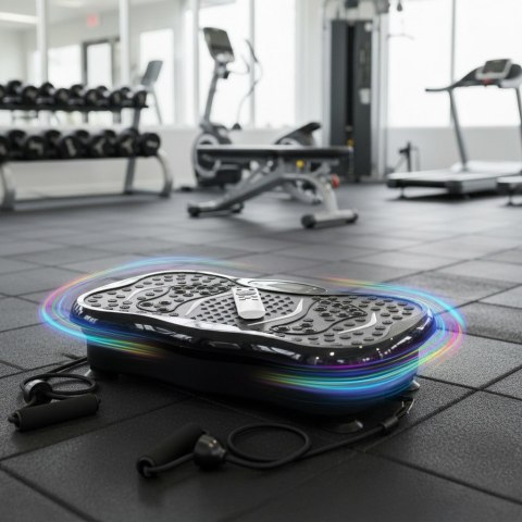 Platforma wibracyjna antycelulitowa masażer z ekspanderami + pilot ModernHome